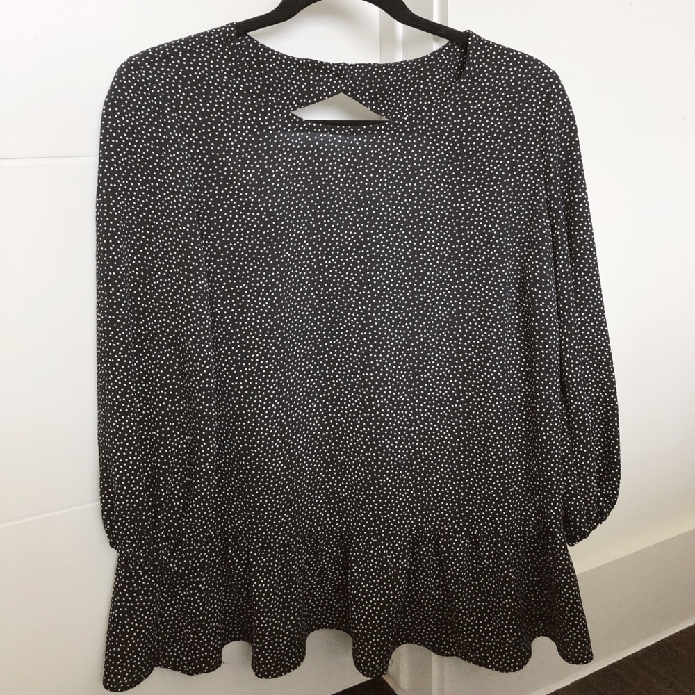 Nordstorm polkadot peplum top